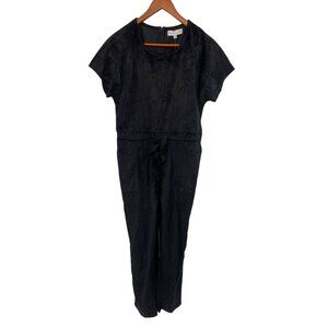 NWTNWT PIPER AND SCOOT VELVER JUMPSUIT BLACK SIZE SMALL WAIST DRAWSTRING